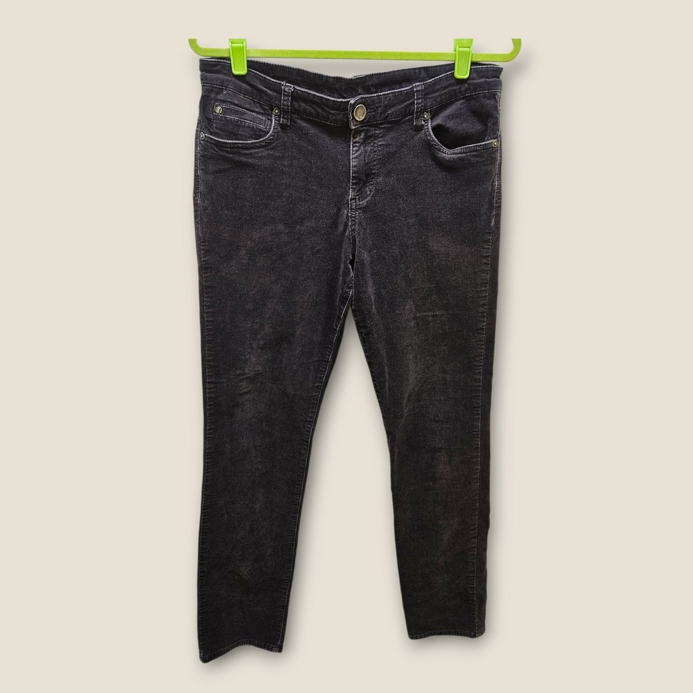KUT from the Kloth Corduroy Pants Womens Size 12 Black Straight‎ Leg Casual
